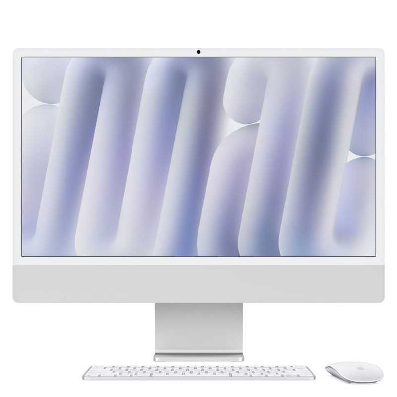 Apple iMac 24" écran retina 4,5K 256Go SSD 16 Go RAM Puce M4 CPU 10 cœurs GPU 10 cœurs Argent